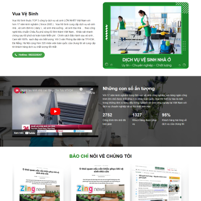 Theme Wordpress Vệ Sinh Công Nghiệp